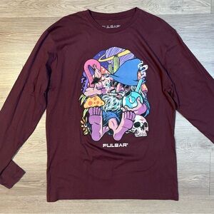 Pulsar Maroon Tee with Vibrant Graphic